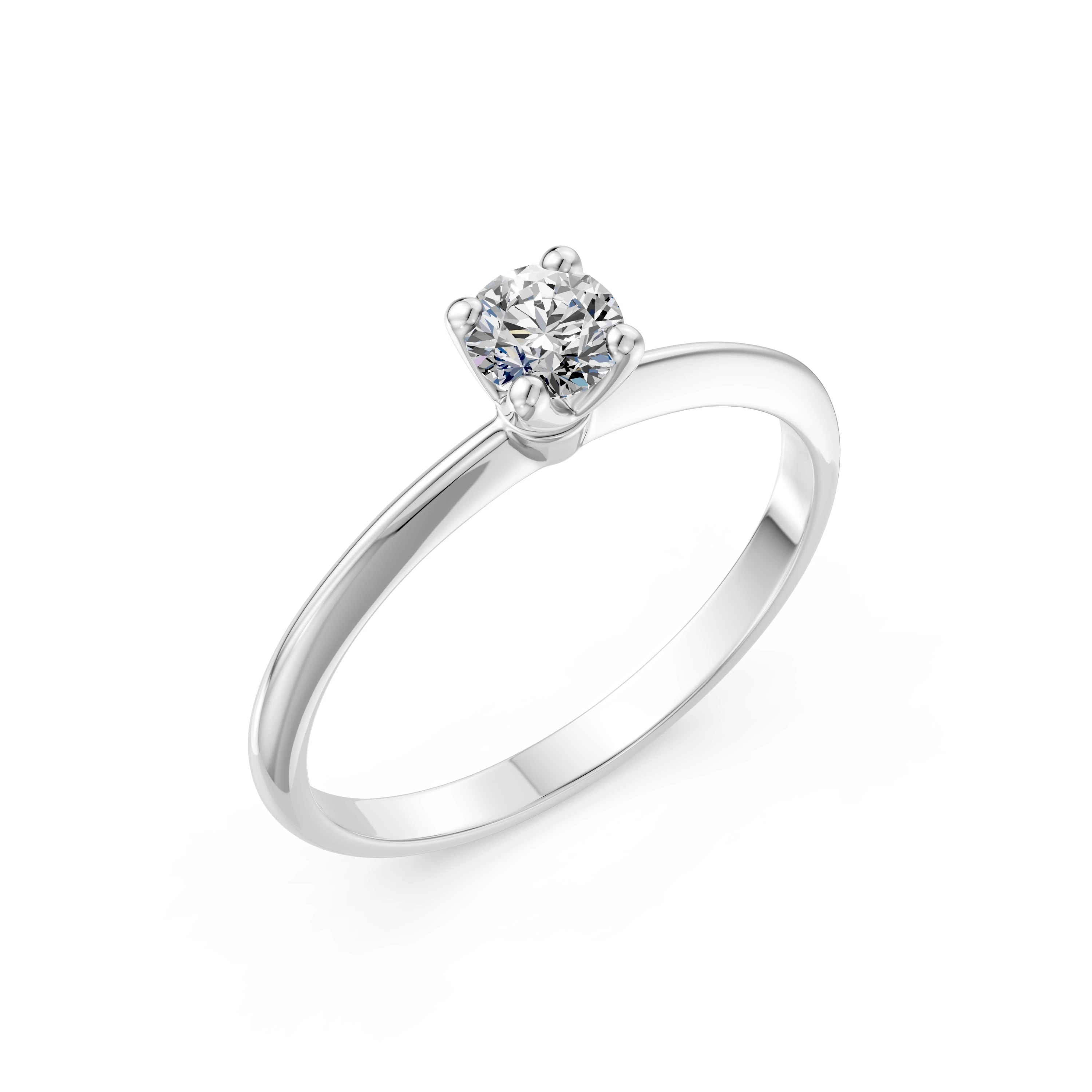 Inel de logodnă solitaire din aur cu diamant natural, diamant central de 0.3 ct, G/SI – Mirabella Grațioasă