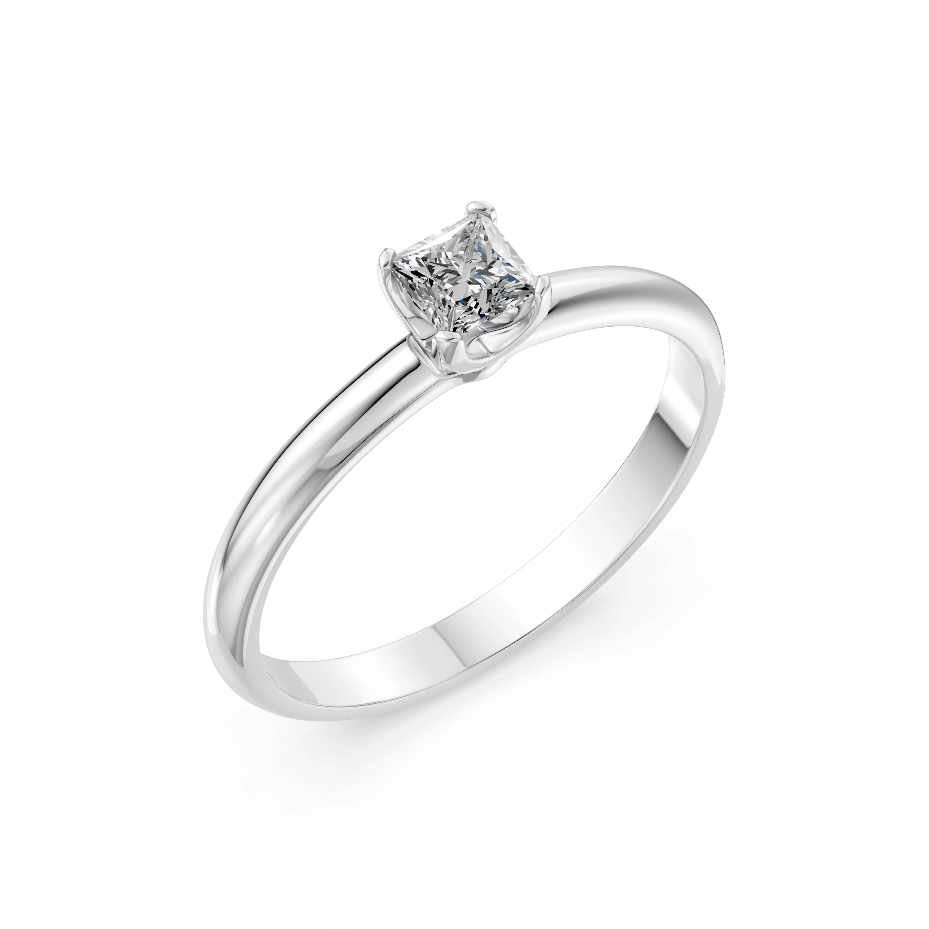 Inel de logodnă solitaire din aur cu diamant natural, diamant central de 0.4 ct, G/SI – Rosalina Luminoasă