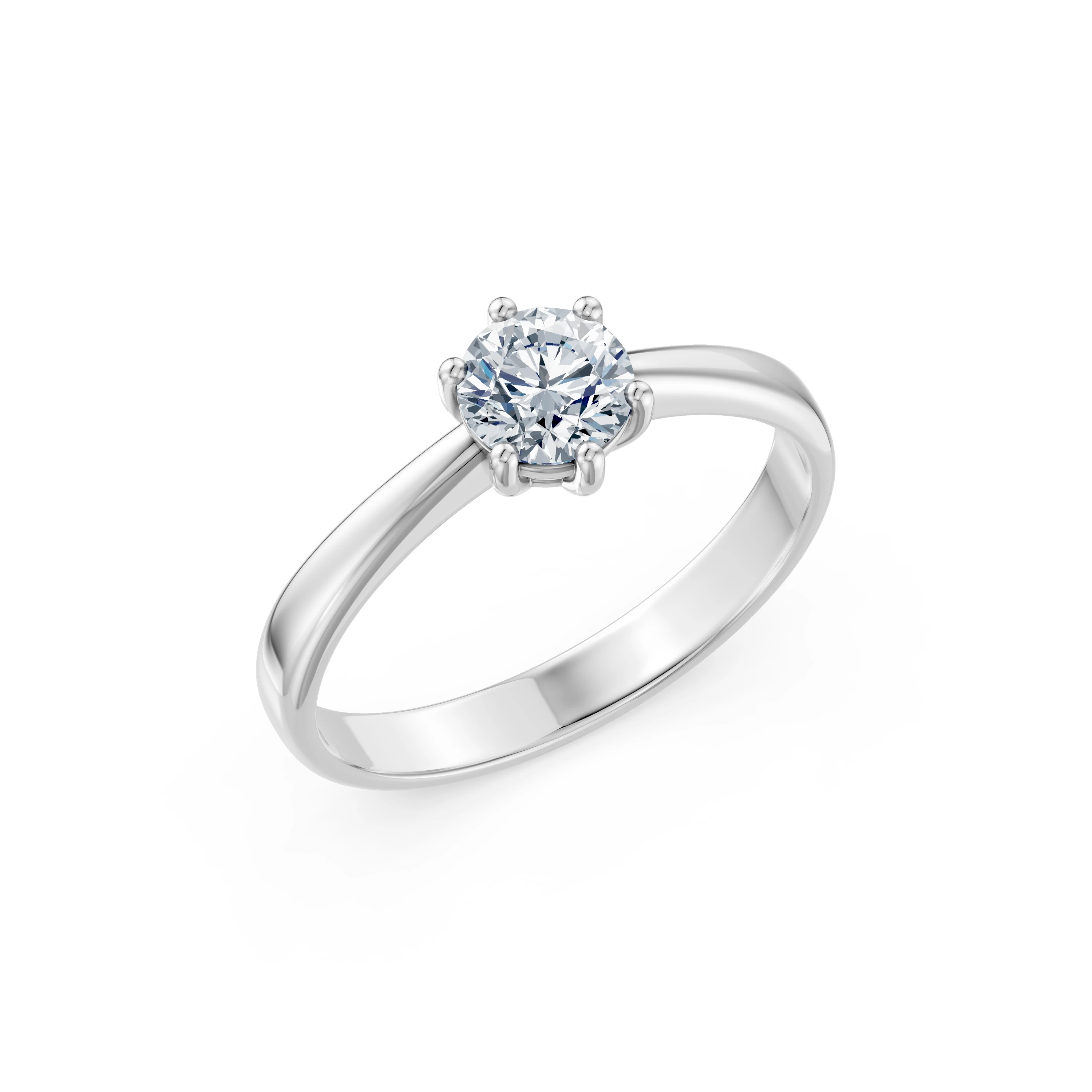 Inel de logodnă solitaire din aur 14k cu diamant natural, diamant central de 0.7 ct, G/SI – Amalthea Strălucitoare
