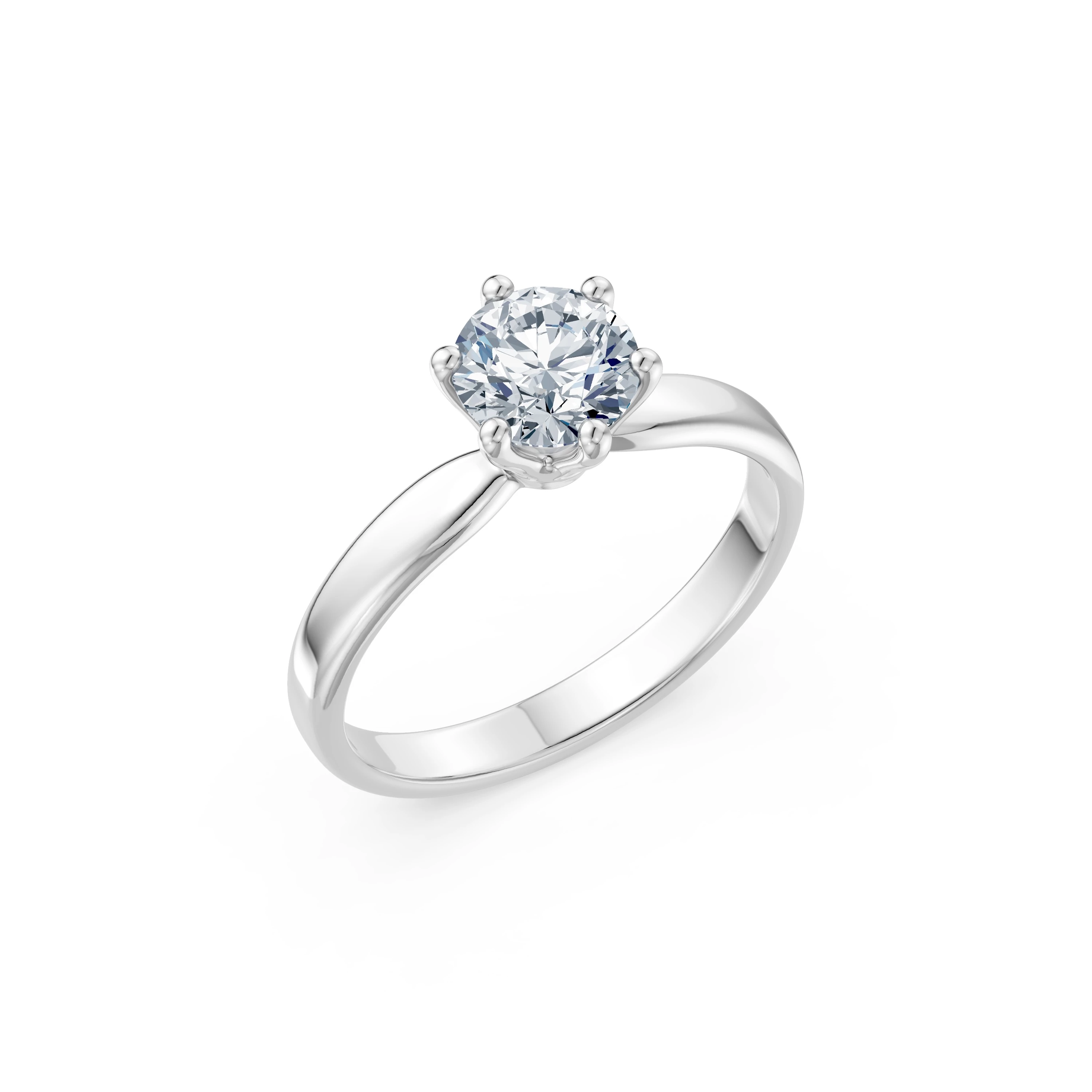 Inel de logodnă solitaire din aur cu diamant natural, diamant central de 1 ct, G/SI – Aurelia Eternă