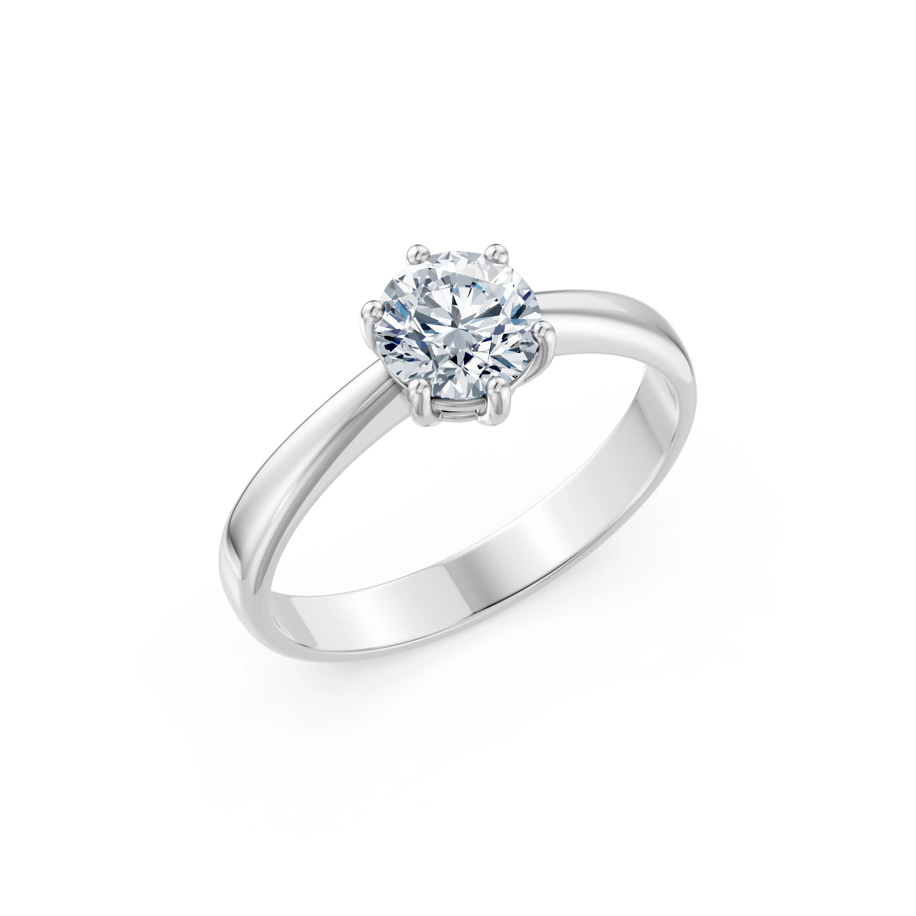 Inel de logodnă solitaire din aur cu diamant natural, diamant central de 1 ct, G/SI – Elara Sublimă