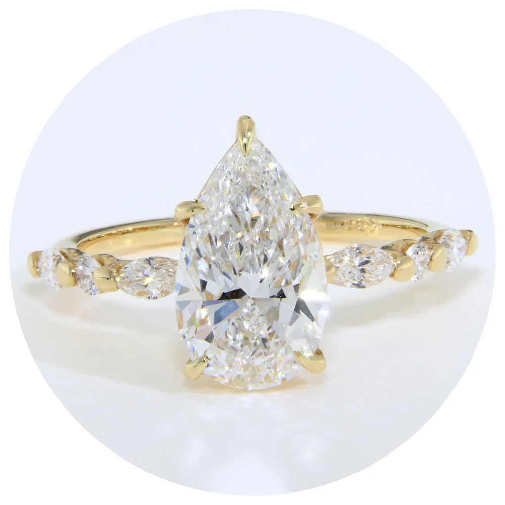 Inel de logodna Aur Galben 14K cu Diamante de Laborator 2.30 ct – Florence