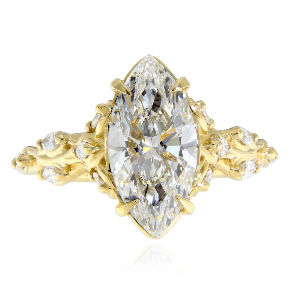 Inel Logodna Aur Galben 14k Glamorous Diamante Naturale | Diana