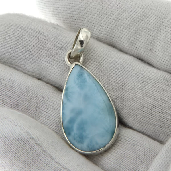 Pandant argint 925 Larimar Natural Para - Bogatia Cerului Senin
