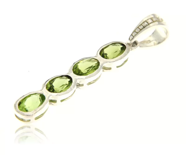 Pandant Argint 925 Peridot Natural - Prospetime Verde