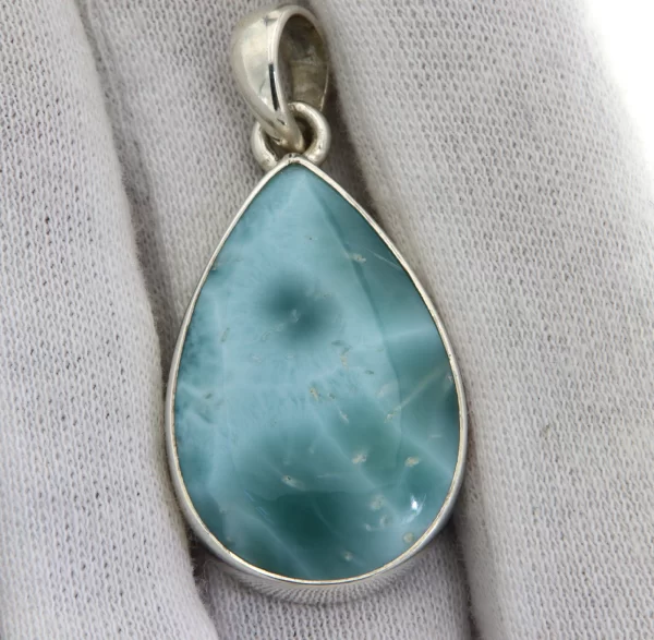 Pandant argint 925 Piatra Naturala Larimar Para - Eleganta Discreta