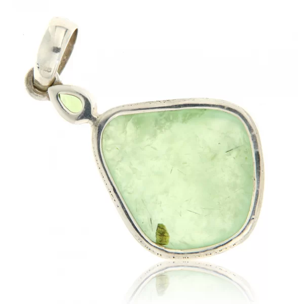 Pandant argint 925 Prehnit Peridot Naturale - Echilibru si Vindecare