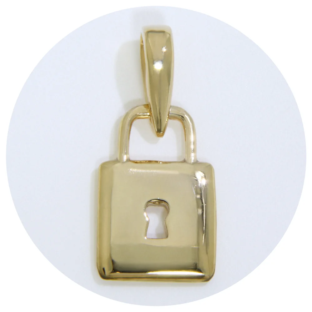 Pandantiv Aur Galben 14k Lacat Lock