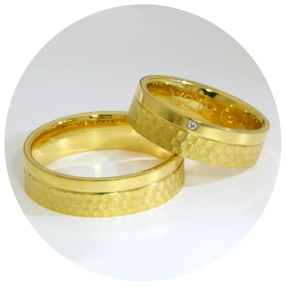 Verighete Aur 14 k Galben Diamant Natural | Athens