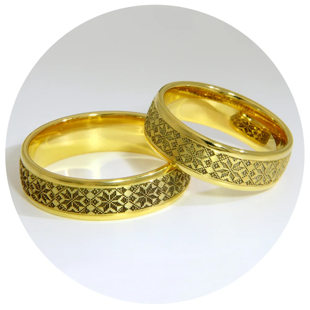 Verighete Aur Galben 14K – Geometric Tradițional | Sibiu