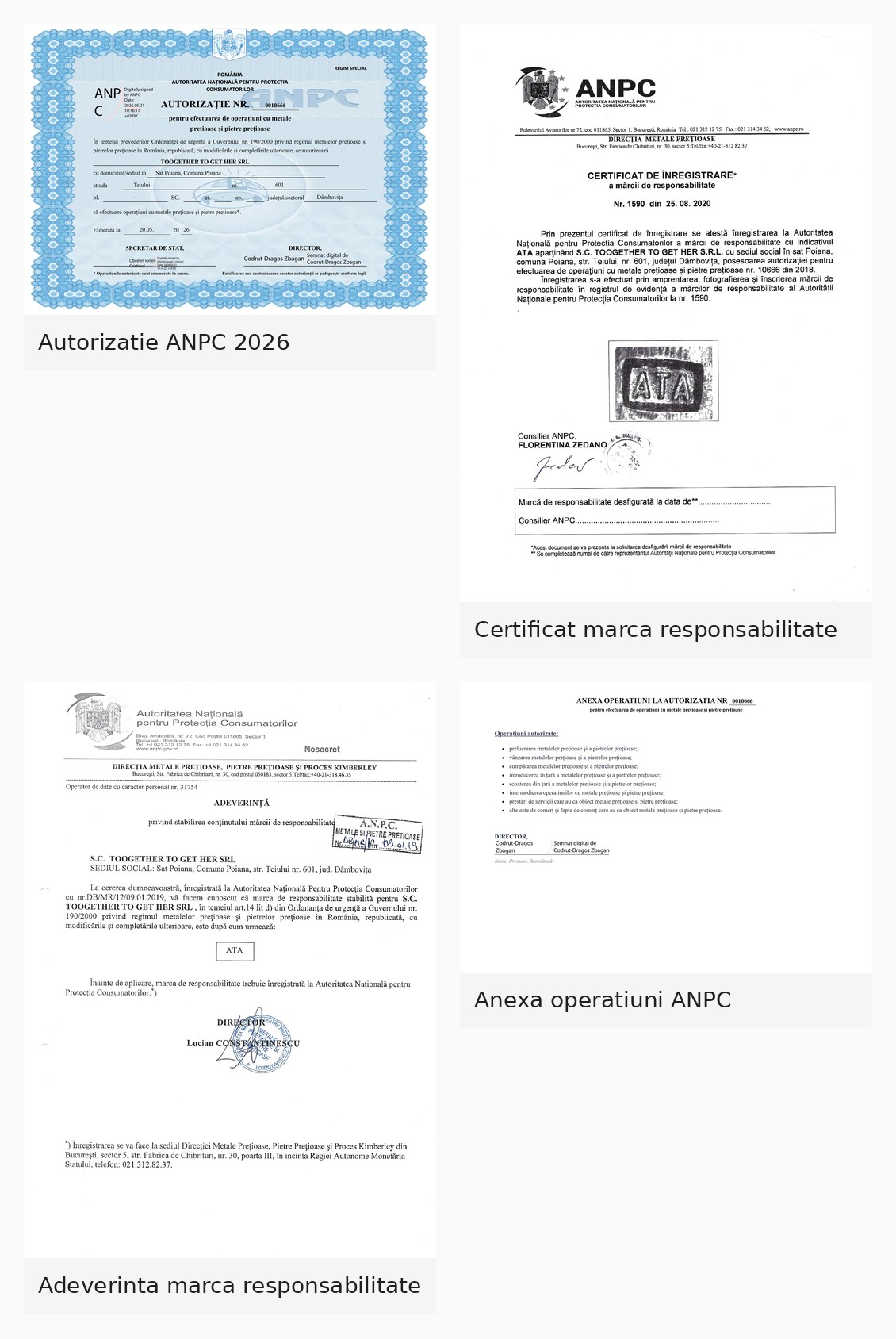 Autorizații ANPC și Marcă de Responsabilitate — Stilunic.ro
